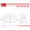 Castello Usa Daphne 59" Black Acrylic Clawfoot Tub With White Feet CB-26-59-B-T-WH - alternate 4